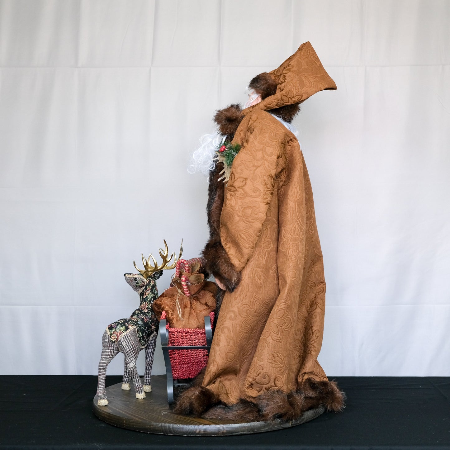 Santa Clause With Reindeer And Sleigh