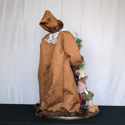 Santa Clause With Reindeer And Sleigh