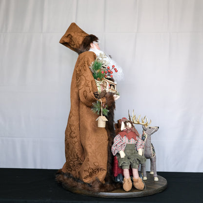 Santa Clause With Reindeer And Sleigh