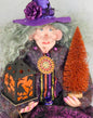 Witch Doll with Lantern and Halloween Tree
