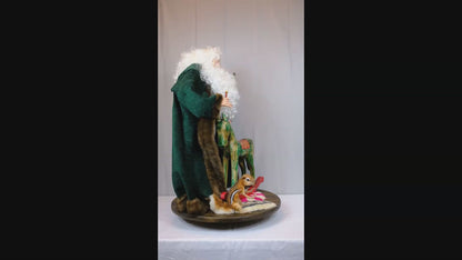 Santa Claus with Rocking Horse and Squirrel