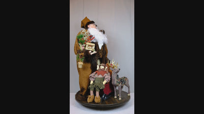 Santa Clause With Reindeer And Sleigh